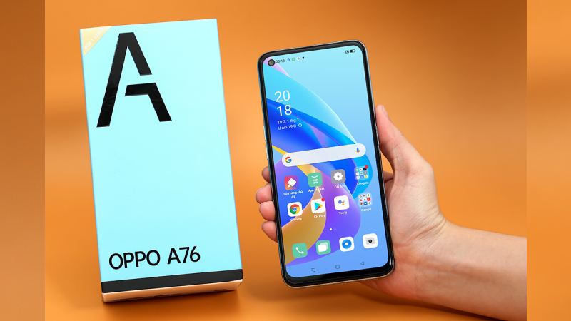 OPPO A76 c&oacute; vẻ ngo&agrave;i trẻ trung thời trang